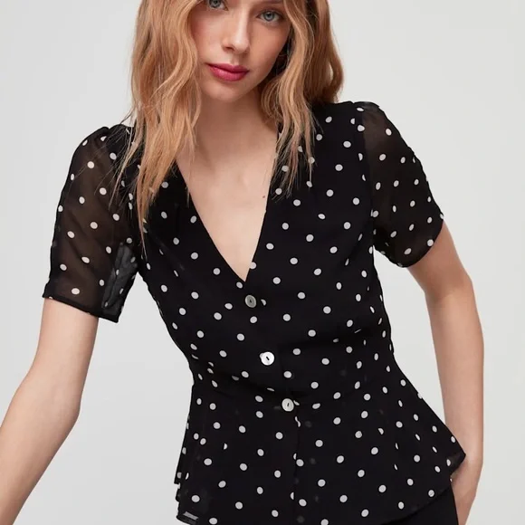 Wilfred Button-Front Blouse - Picture 2 of 6